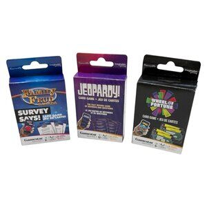Gamestar Lot 3 Jeopardy Family Feud Wheel of Fortune Card Games‎ New Sealed